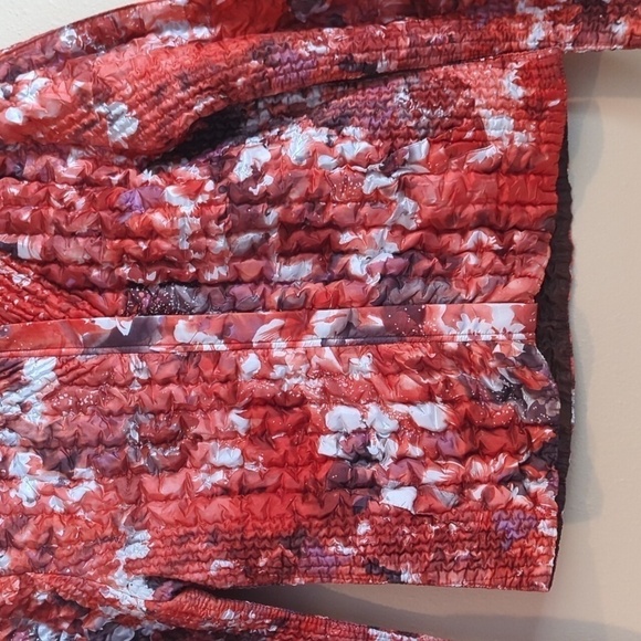 UBU Crinkle Reversible Zip Up Jacket Vintage Y2K Brown  Floral  Small - Picture 3 of 15